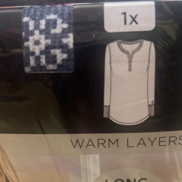 NWT-Cuddl Duds-Women’s Plus Size Thermal Top with Thumbholes - Picture 10 of 10
